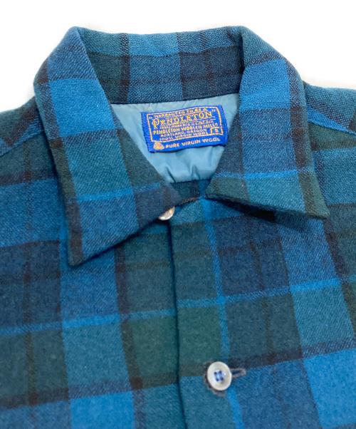 PENDLETON（ペンドルトン）PENDLETON (ペンドルトン) 60‘s長袖ボードシャツ ブルー サイズ:Sの古着・服飾アイテム