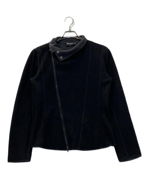 GIORGIO ARMANI（ジョルジオアルマーニ）GIORGIO ARMANI (ジョルジオアルマーニ) カシミヤ混アシンメトリージャケット ブラック サイズ:48の古着・服飾アイテム