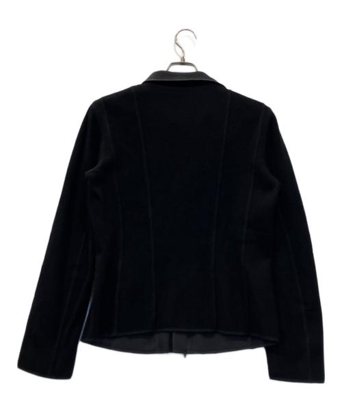 GIORGIO ARMANI（ジョルジオアルマーニ）GIORGIO ARMANI (ジョルジオアルマーニ) カシミヤ混アシンメトリージャケット ブラック サイズ:48の古着・服飾アイテム