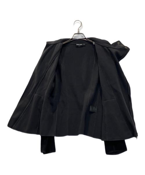 GIORGIO ARMANI（ジョルジオアルマーニ）GIORGIO ARMANI (ジョルジオアルマーニ) カシミヤ混アシンメトリージャケット ブラック サイズ:48の古着・服飾アイテム