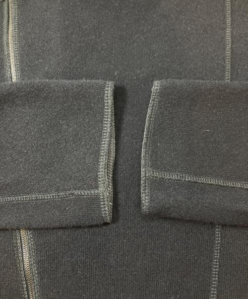 GIORGIO ARMANI（ジョルジオアルマーニ）GIORGIO ARMANI (ジョルジオアルマーニ) カシミヤ混アシンメトリージャケット ブラック サイズ:48の古着・服飾アイテム
