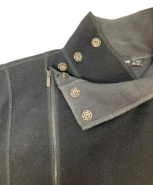 GIORGIO ARMANI（ジョルジオアルマーニ）GIORGIO ARMANI (ジョルジオアルマーニ) カシミヤ混アシンメトリージャケット ブラック サイズ:48の古着・服飾アイテム