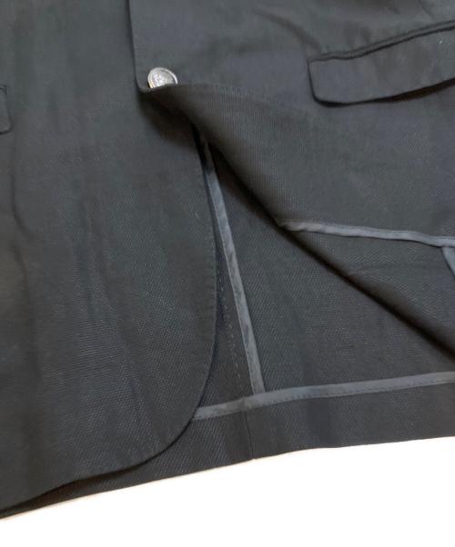 BURBERRY BLACK LABEL（バーバリーブラックレーベル）BURBERRY BLACK LABEL (バーバリーブラックレーベル) コットンリネンテーラードジャケット ブラック サイズ:LLの古着・服飾アイテム