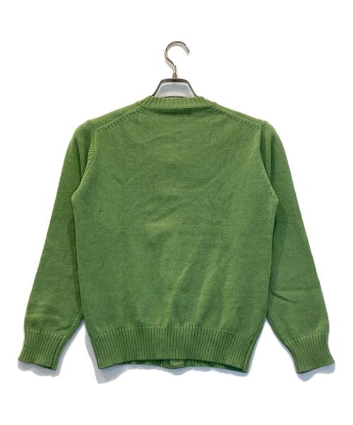 tricot COMME des GARCONS（トリココムデギャルソン）tricot COMME des GARCONS (トリココムデギャルソン) フラワー刺繍ウールカーディガン 黄緑 サイズ:表記なしの古着・服飾アイテム