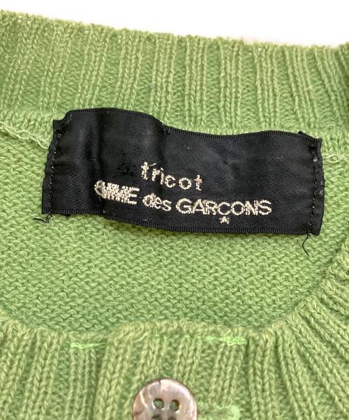 tricot COMME des GARCONS（トリココムデギャルソン）tricot COMME des GARCONS (トリココムデギャルソン) フラワー刺繍ウールカーディガン 黄緑 サイズ:表記なしの古着・服飾アイテム