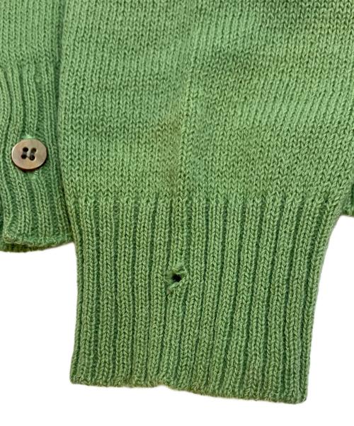tricot COMME des GARCONS（トリココムデギャルソン）tricot COMME des GARCONS (トリココムデギャルソン) フラワー刺繍ウールカーディガン 黄緑 サイズ:表記なしの古着・服飾アイテム