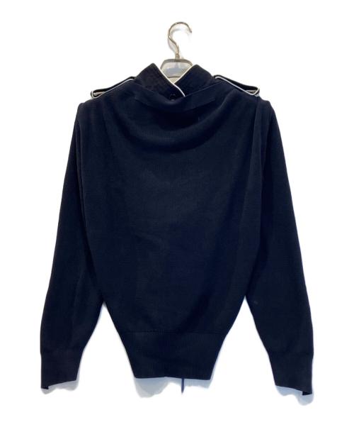 sacai（サカイ）sacai (サカイ) 付襟ナポレオンニット ネイビー サイズ:3の古着・服飾アイテム