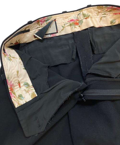 GUCCI（グッチ）GUCCI (グッチ) フレアスラックス ブラック サイズ:38の古着・服飾アイテム