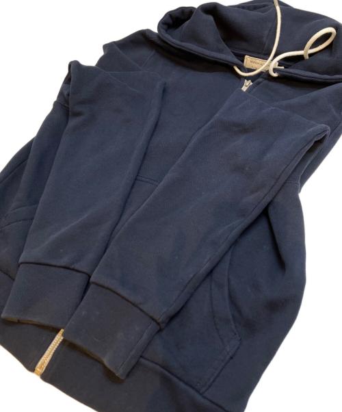 maison kitsune（メゾンキツネ）MAISON KITSUNE (メゾンキツネ) トリコロールフォックスパッチ ジップパーカー ネイビー サイズ:Sの古着・服飾アイテム
