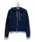 MAISON KITSUNE（メゾンキツネ）の古着「トリコロールフォックスパッチ ジップパーカー」｜ネイビー