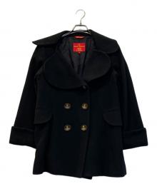 Vivienne Westwood RED LABEL（ヴィヴィアンウエストウッドレッドレーベル）の古着「ビッグカラーピーコート」｜ブラック