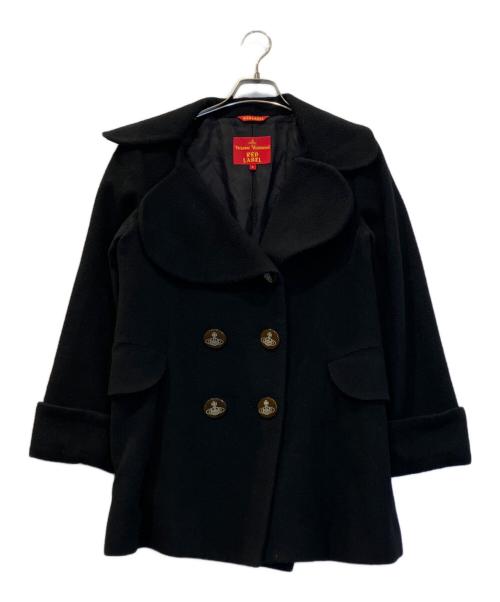 Vivienne Westwood RED LABEL（ヴィヴィアンウエストウッドレッドレーベル）Vivienne Westwood RED LABEL (ヴィヴィアンウエストウッドレッドレーベル) ビッグカラーピーコート ブラック サイズ:2の古着・服飾アイテム