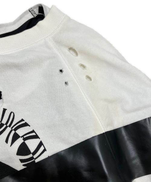 DIESEL（ディーゼル）DIESEL (ディーゼル) クラッシュレイヤードスウェット ホワイト サイズ:ＸＳの古着・服飾アイテム