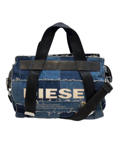 DIESEL（ディーゼル）DIESEL (ディーゼル) デニムパッチワーク2WAYトートバッグ インディゴ サイズ:表記なしの古着・服飾アイテム