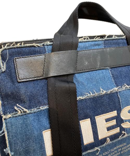 DIESEL（ディーゼル）DIESEL (ディーゼル) デニムパッチワーク2WAYトートバッグ インディゴ サイズ:表記なしの古着・服飾アイテム