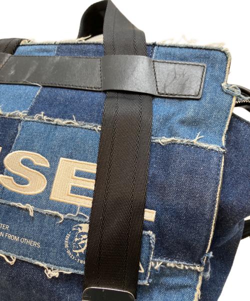 DIESEL（ディーゼル）DIESEL (ディーゼル) デニムパッチワーク2WAYトートバッグ インディゴ サイズ:表記なしの古着・服飾アイテム