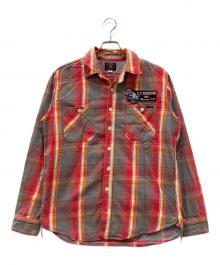 TOYS MCCOY（トイズマッコイ）の古着「COTTON CHECK WORK SHIRT  "R.D. TRUCKING INC」｜レッド