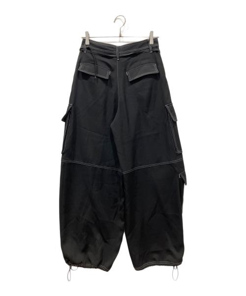 MAISON SPECIAL（メゾンスペシャル）MAISON SPECIAL (メゾンスペシャル) Zip Design Satin Cargo Pants ブラック サイズ:38の古着・服飾アイテム