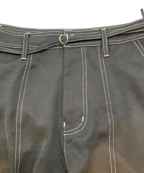 MAISON SPECIAL（メゾンスペシャル）MAISON SPECIAL (メゾンスペシャル) Zip Design Satin Cargo Pants ブラック サイズ:38の古着・服飾アイテム