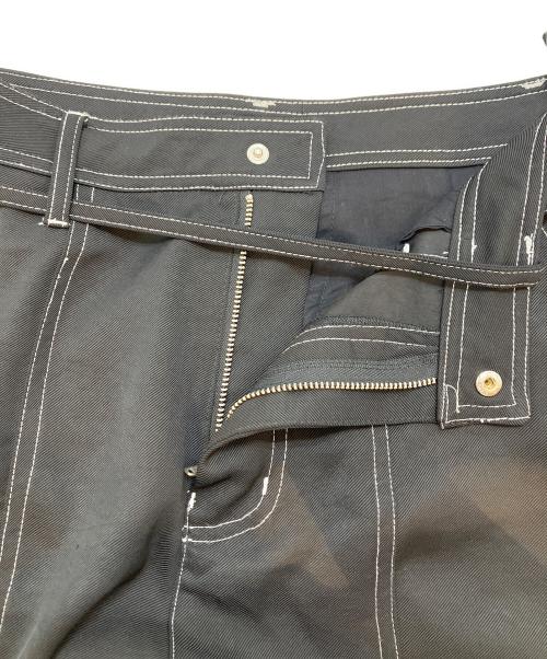 MAISON SPECIAL（メゾンスペシャル）MAISON SPECIAL (メゾンスペシャル) Zip Design Satin Cargo Pants ブラック サイズ:38の古着・服飾アイテム