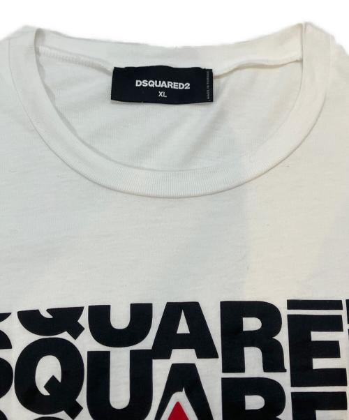 DSQUARED2（ディースクエアード）DSQUARED2 (ディースクエアード) プリントTシャツ ホワイト サイズ:XLの古着・服飾アイテム