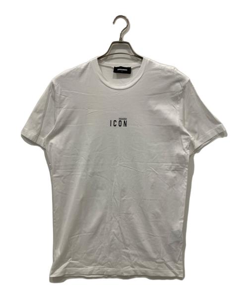 DSQUARED2（ディースクエアード）DSQUARED2 (ディースクエアード) Icon Mini Logo T-Shirt ホワイト サイズ:Lの古着・服飾アイテム