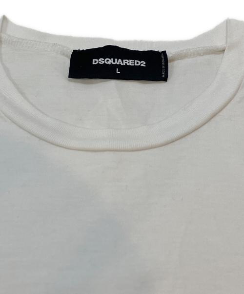 DSQUARED2（ディースクエアード）DSQUARED2 (ディースクエアード) Icon Mini Logo T-Shirt ホワイト サイズ:Lの古着・服飾アイテム