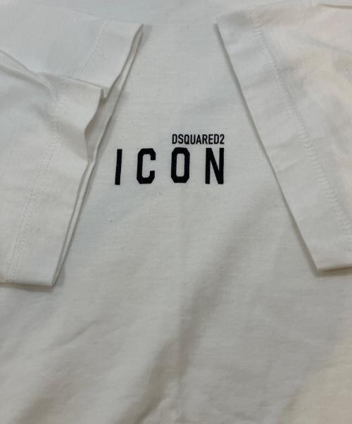 DSQUARED2（ディースクエアード）DSQUARED2 (ディースクエアード) Icon Mini Logo T-Shirt ホワイト サイズ:Lの古着・服飾アイテム