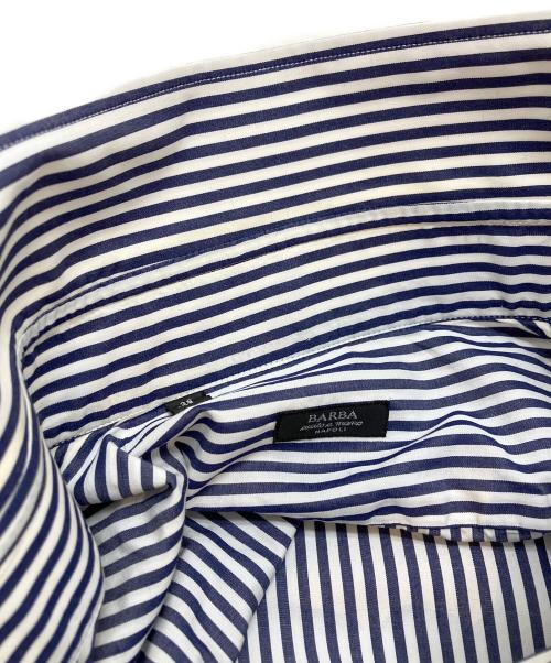 BARBA（バルバ）BARBA (バルバ) ストライプシャツ ネイビー サイズ:38/15(S~M相当)の古着・服飾アイテム