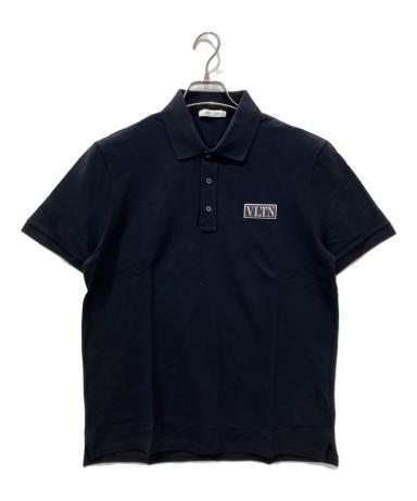 ヴァレンティノ　VLTN マクログリッド ポロシャツ　ブラック　黒　海外サイズＭ 中古・古着通販】VALENTINO (ヴァレンティノ) ロゴポロシャツ ブラック