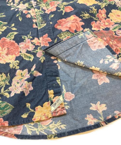 Denim & Supply Ralph Lauren（デニム＆サプライ ラルフローレン）DENIM & SUPPLY RALPH LAUREN (デニム＆サプライ ラルフローレン) コーデュロイ花柄シャツ ネイビー×ピンク サイズ:Sの古着・服飾アイテム