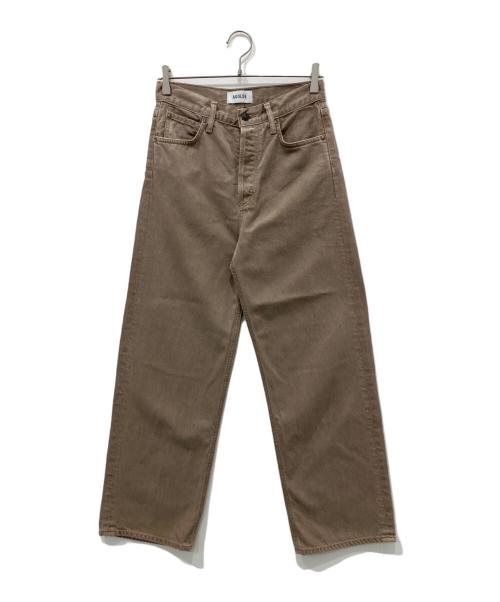 AGOLDE（エーゴールドイー）AGOLDE (エーゴールドイー) ワイドレッグジーンズ ブラウン サイズ:26の古着・服飾アイテム