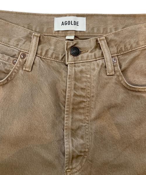 AGOLDE（エーゴールドイー）AGOLDE (エーゴールドイー) ワイドレッグジーンズ ブラウン サイズ:26の古着・服飾アイテム