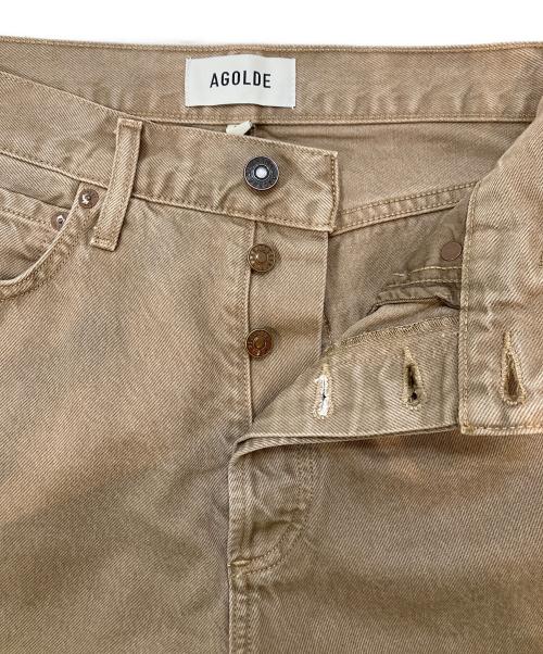 AGOLDE（エーゴールドイー）AGOLDE (エーゴールドイー) ワイドレッグジーンズ ブラウン サイズ:26の古着・服飾アイテム