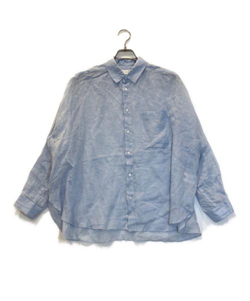 KAGURE（カグレ）kagure (カグレ) ラミーワイドシアーシャツ ブルー サイズ:Freeの古着・服飾アイテム
