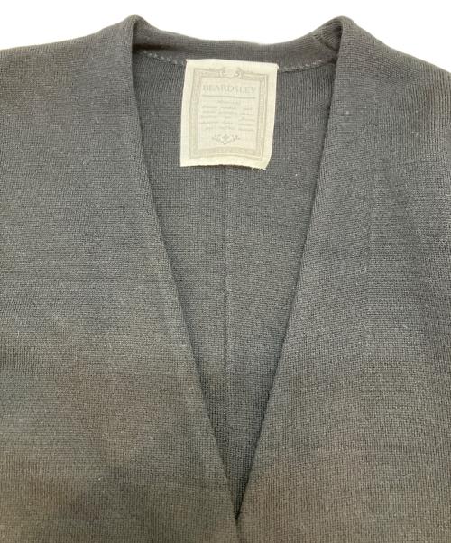 BEARDSLEY（ビアズリー）BEARDSLEY (ビアズリー) ウールスムースカーディガン ブラック サイズ:FREEの古着・服飾アイテム