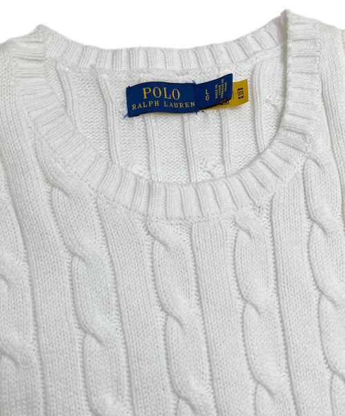 POLO RALPH LAUREN（ポロ・ラルフローレン）POLO RALPH LAUREN (ポロ・ラルフローレン) ニット ホワイト サイズ:Ⅼの古着・服飾アイテム