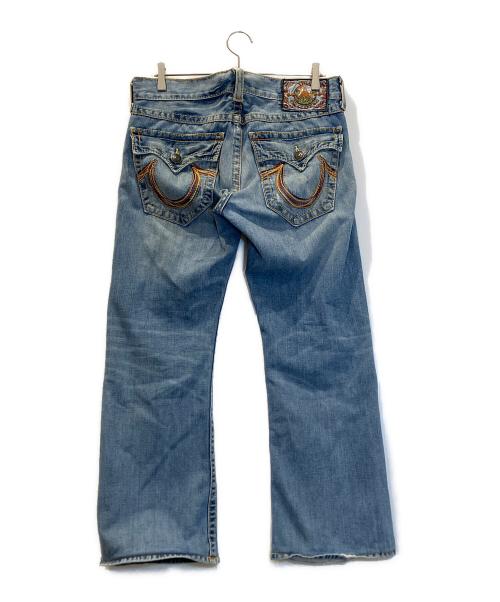 TRUE RELIGION（トゥルー レリジョン）TRUE RELIGION (トゥルー レリジョン) レインボー刺繍デニムパンツ インディゴ サイズ:37の古着・服飾アイテム