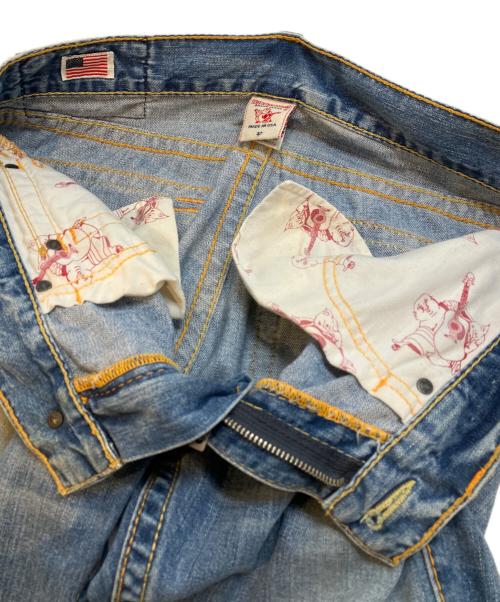 TRUE RELIGION（トゥルー レリジョン）TRUE RELIGION (トゥルー レリジョン) レインボー刺繍デニムパンツ インディゴ サイズ:37の古着・服飾アイテム