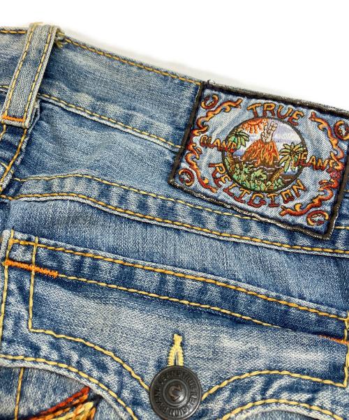 TRUE RELIGION（トゥルー レリジョン）TRUE RELIGION (トゥルー レリジョン) レインボー刺繍デニムパンツ インディゴ サイズ:37の古着・服飾アイテム