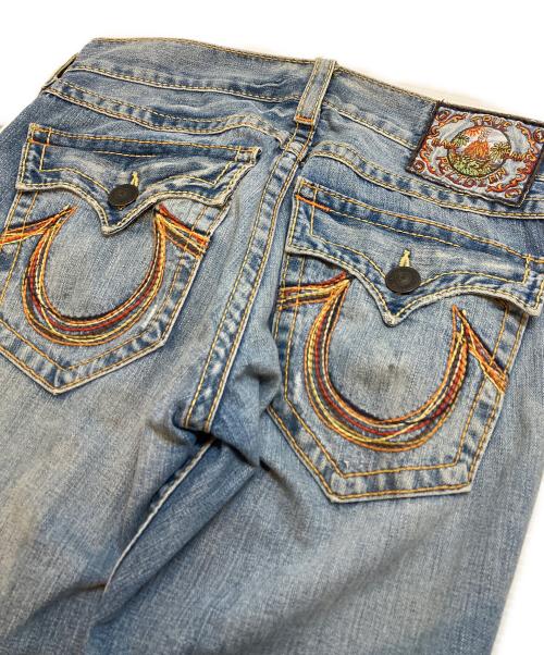 TRUE RELIGION（トゥルー レリジョン）TRUE RELIGION (トゥルー レリジョン) レインボー刺繍デニムパンツ インディゴ サイズ:37の古着・服飾アイテム