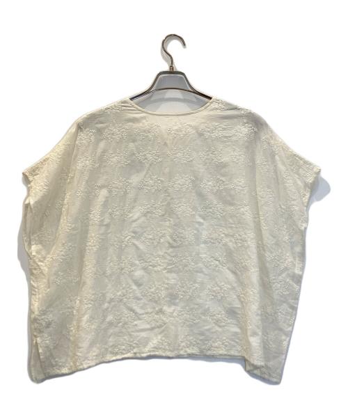 KAGURE（カグレ）KAGURE (カグレ) コットンガーゼ刺繍2WAYブラウス アイボリー サイズ:FREEの古着・服飾アイテム