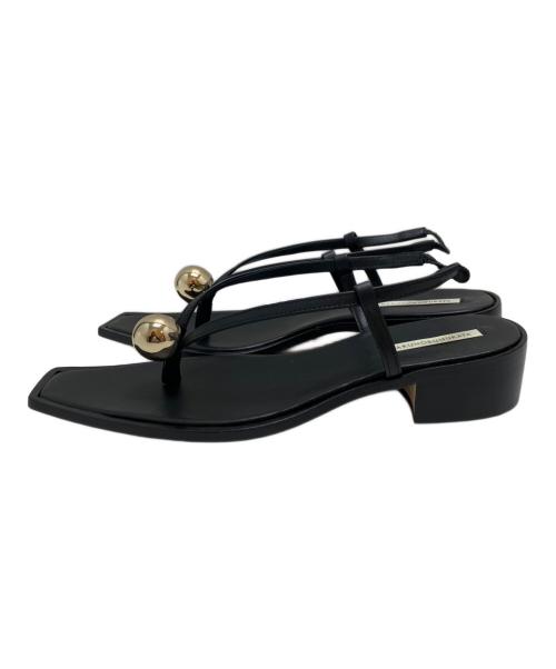 HARUNOBUMURATA（ハルノブ ムラタ）HARUNOBUMURATA (ハルノブ ムラタ) MINIMAL THONG SANDAL ブラック サイズ:39(24.5CM)の古着・服飾アイテム