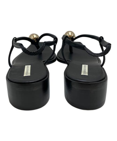 HARUNOBUMURATA（ハルノブ ムラタ）HARUNOBUMURATA (ハルノブ ムラタ) MINIMAL THONG SANDAL ブラック サイズ:39(24.5CM)の古着・服飾アイテム