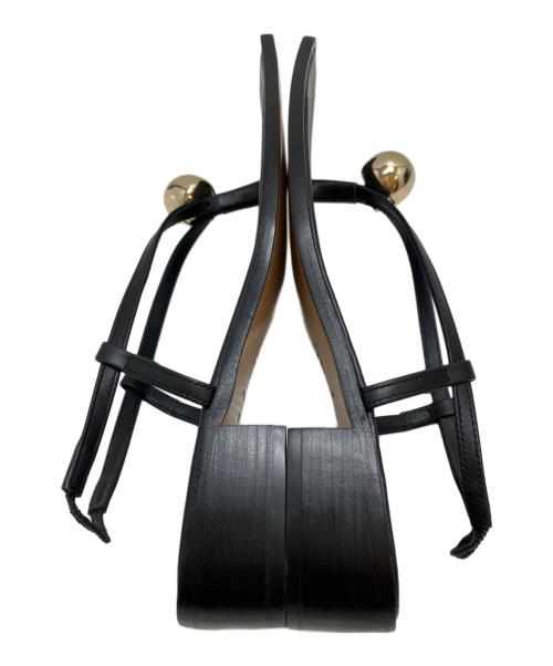 HARUNOBUMURATA（ハルノブ ムラタ）HARUNOBUMURATA (ハルノブ ムラタ) MINIMAL THONG SANDAL ブラック サイズ:39(24.5CM)の古着・服飾アイテム