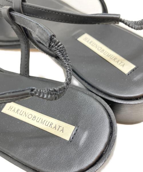 HARUNOBUMURATA（ハルノブ ムラタ）HARUNOBUMURATA (ハルノブ ムラタ) MINIMAL THONG SANDAL ブラック サイズ:39(24.5CM)の古着・服飾アイテム