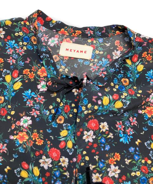 MEYAME（メヤメ）MEYAME (メヤメ) BLOUSE JACKET FLOWER ブラック サイズ:FREEの古着・服飾アイテム