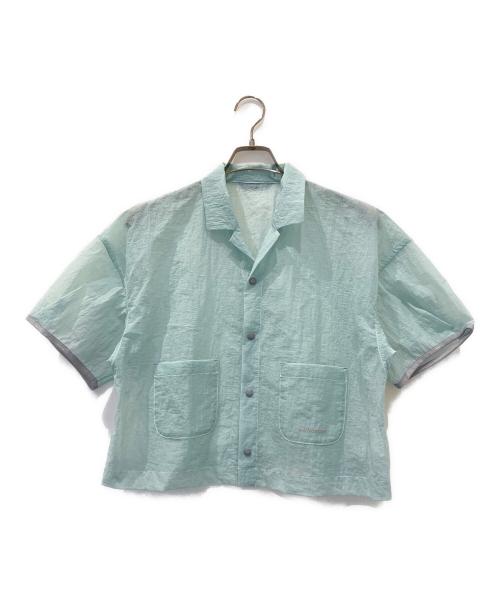 and wander（アンドワンダー）and wander (アンドワンダー) sheer ripstop SS shirt ブルー サイズ:WMの古着・服飾アイテム