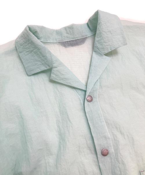 and wander（アンドワンダー）and wander (アンドワンダー) sheer ripstop SS shirt ブルー サイズ:WMの古着・服飾アイテム