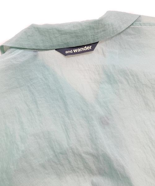 and wander（アンドワンダー）and wander (アンドワンダー) sheer ripstop SS shirt ブルー サイズ:WMの古着・服飾アイテム